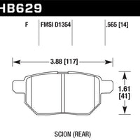 Hawk Performance 08-15 Scion xB HPS 5.0 Rear Brake Pads - Brakes Rotors &