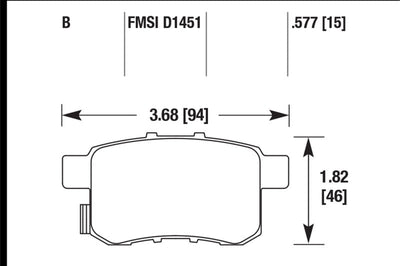 Hawk Performance 08-16 Honda Accord High Street 5.0 Rear Brake Pads - Brakes Rotors &