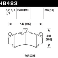 Hawk Performance 08 Porsche 911 Targa 4/4S/03-05 GT2/04-08 GT3/07-08 Turbo DTC-70 Race Front Brake Pads - Brakes Rotors