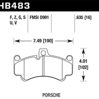 Hawk Performance 08 Porsche 911 Targa 4/4S/03-05 GT2/04-08 GT3/07-08 Turbo DTC-70 Race Front Brake Pads - Brakes Rotors
