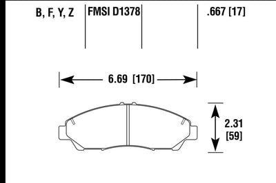 Hawk Performance 09-15 Honda Pilot Ceramic Street Front Brake Pads - Brakes Rotors &