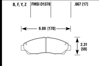 Hawk Performance 09-15 Honda Pilot Ceramic Street Front Brake Pads - Brakes Rotors &