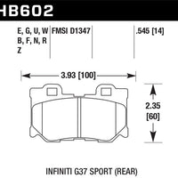 Hawk Performance 10-12 Infiniti FX50 / 09-12 G37 / 09-13 Nissan 370Z DTC-30 Race Rear Brake Pads - Brakes Rotors &