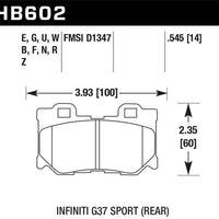 Hawk Performance 10-12 Infiniti FX50 / 09-12 G37 / 09-13 Nissan 370Z DTC-30 Race Rear Brake Pads - Brakes Rotors &