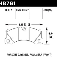 Hawk Performance 10-13 Porsche Panamera / 12-15 Cayenne Ceramic Luxury & Touring Front Brake Pad - Brakes Rotors Pads