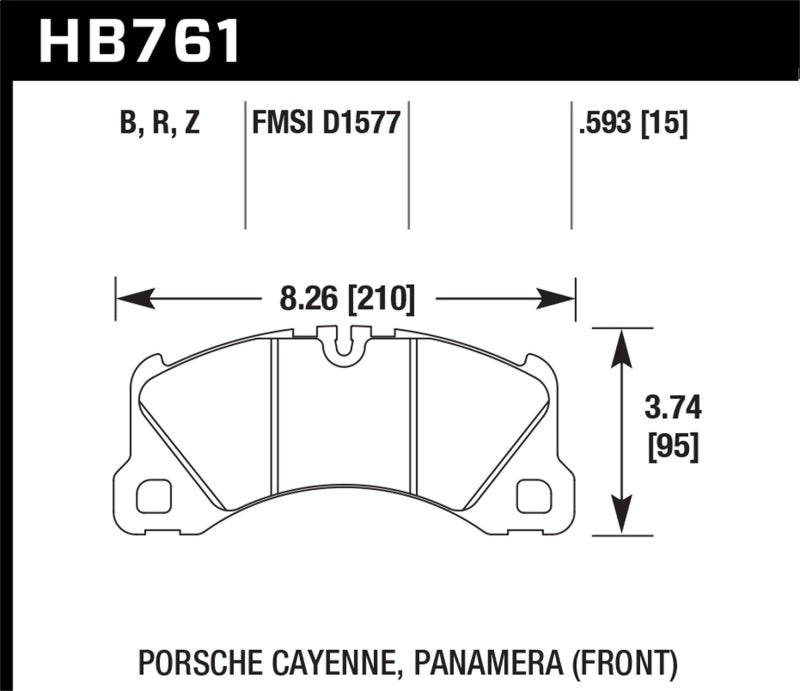 Hawk Performance 10-13 Porsche Panamera / 15-17 Macan Turbo HPS 5.0 Front Brake Pads - Brakes Rotors &