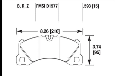 Hawk Performance 10-13 Porsche Panamera / 15-17 Macan Turbo HPS 5.0 Front Brake Pads - Brakes Rotors &