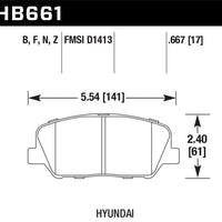 Hawk Performance 10 Hyundai Genesis Coupe (w/o Brembo Breaks) HP + Autocross Front Brake Pads - Brakes Rotors &