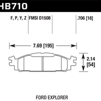 Hawk Performance 11-13 Ford Explorer/12-13 Taurus SHO / 12-13 Lincoln MKS/MKT HPS Front Street Brake Pads - Brakes