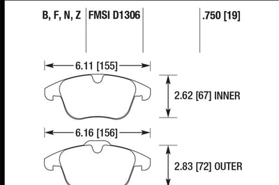 Hawk Performance 11-16 Volvo S60 / 07-16 S80 (w/ 300mm Rotors) HPS Street Front Brake Pads - Brakes Rotors &