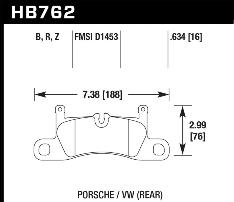 Hawk Performance 11-17 Porsche Cayenne / 11-16 VW Touareg Ceramic Street Rear Brake Pads - Brakes Rotors &