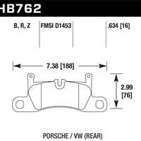 Hawk Performance 11-17 Porsche Cayenne / 11-16 VW Touareg Ceramic Street Rear Brake Pads - Brakes Rotors &
