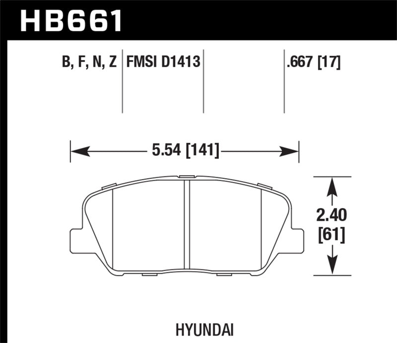 Hawk Performance 12-13 Hyundai Veloster / 2014 Kia Forte Front HPS 5.0 Street Brake Pads - Brakes Rotors &