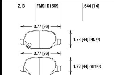 Hawk Performance 12-15 Fiat 500 Abarth Rear HPS 5.0 Brake Pads - Brakes Rotors &