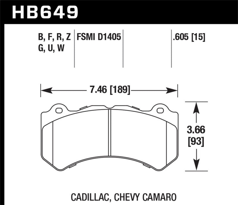 Hawk Performance 12-16 Chevrolet Camaro ZL1 HP + Front Brake Pads - Brakes Rotors &