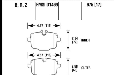 Hawk Performance 12-17 BMW M6 / 14-17 Gran Coupe / 13-16 M5 HPS 5.0 Rear Brake Pads - Brakes Rotors &