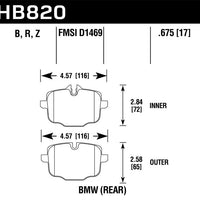 Hawk Performance 12-17 BMW M6 / 14-17 Gran Coupe / 13-16 M5 Ceramic Rear Brake Pads - Brakes Rotors &
