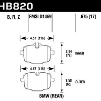 Hawk Performance 12-17 BMW M6 / 14-17 Gran Coupe / 13-16 M5 Ceramic Rear Brake Pads - Brakes Rotors &