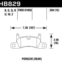 Hawk Performance 12-17 Porsche 911 Ceramic Street Rear Brake Pads - Brakes Rotors &