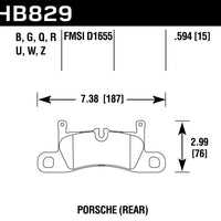Hawk Performance 12-17 Porsche 911 Ceramic Street Rear Brake Pads - Brakes Rotors &