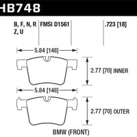 Hawk Performance 13-14 BMW 328i/328i xDrive / 2014 428i/428i HPS 5.0 Front Brake Pads - Brakes Rotors &