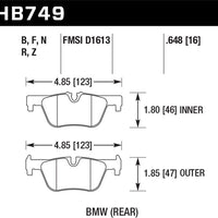 Hawk Performance 13-14 BMW 328i/328i xDrive / 2014 428i/428i HPS 5.0 Rear Brake Pads - Brakes Rotors &