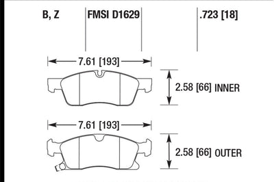 Hawk Performance 13-15 Mercedes-Benz GL350/450 12-15 ML350 2015 ML250 HPS 5.0 Front Brake Pads - Brakes Rotors &