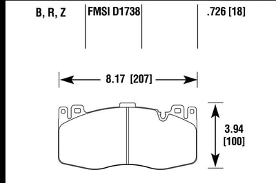 Hawk Performance 13-16 BMW 5 Series HPS 5.0 Front Brake Pads - Brakes Rotors &