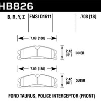 Hawk Performance 13-16 Ford Taurus SHO / Lincoln MKS Ceramic Street Front Brake Pads - Brakes Rotors &