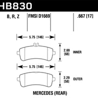 Hawk Performance 13-16 Mercedes-Benz SL63 AMG/SL65 AMG Perfromance Ceramic Street Rear Brake Pads - Brakes Rotors &