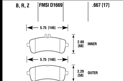 Hawk Performance 13-16 Mercedes-Benz SL63 AMG/SL65 AMG Perfromance Ceramic Street Rear Brake Pads - Brakes Rotors &