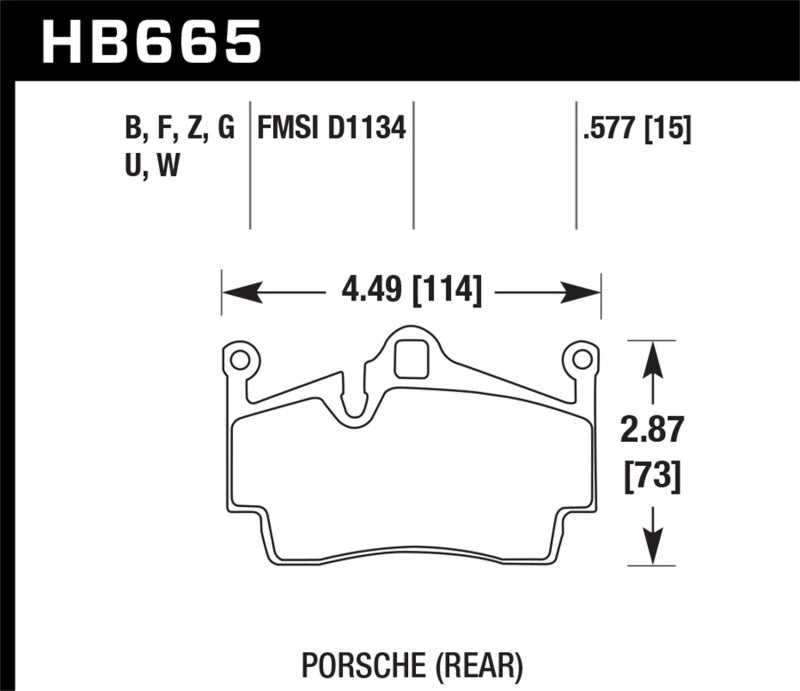Hawk Performance 13-16 Porsche 911 Rear HPS 5.0 Brake Pads - Brakes Rotors &