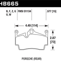 Hawk Performance 13-16 Porsche 911 Rear HPS 5.0 Brake Pads - Brakes Rotors &