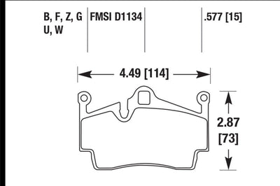 Hawk Performance 13-16 Porsche 911 Rear HPS 5.0 Brake Pads - Brakes Rotors &