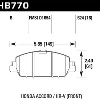 Hawk Performance 13-17 Honda Accord HPS 5.0 Front Brake Pads - Brakes Rotors &