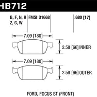 Hawk Performance 13 Ford Focus DTC-60 Front Race Brake Pads - Brakes Rotors &