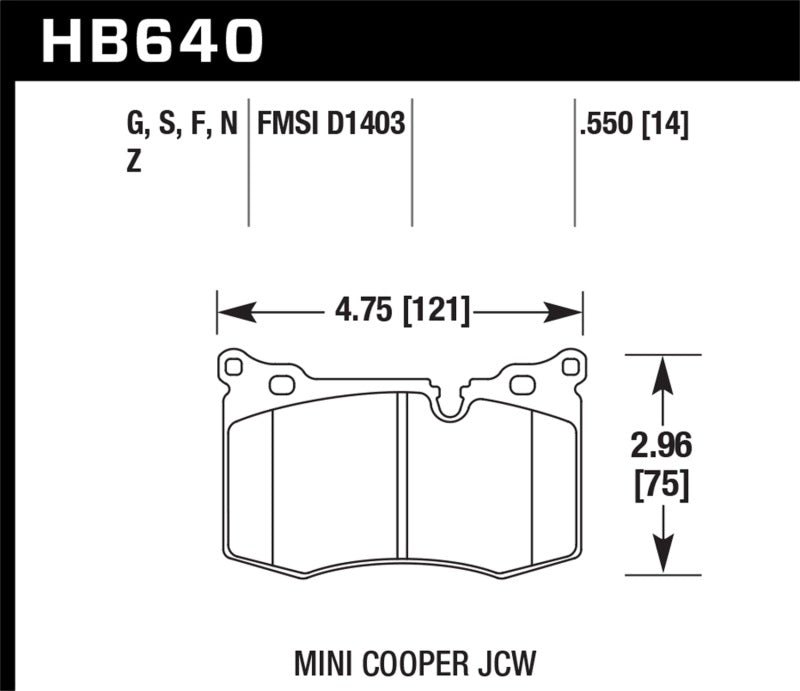 Hawk Performance 14-15 Mini Cooper John Works Coupe HPS 5.0 Front Brake Pads - Brakes Rotors &