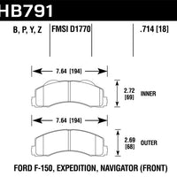 Hawk Performance 14-16 Ford F-150 HPS 5.0 Front Brake Pads - Brakes Rotors &