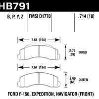 Hawk Performance 14-16 Ford F-150 HPS 5.0 Front Brake Pads - Brakes Rotors &