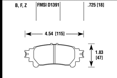 Hawk Performance 14-16 Toyota Highlander HPS Rear Brake Pads - Brakes Rotors &