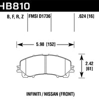 Hawk Performance 14-17 Infiniti Q50 Ceramic Street Front Brake Pads - Brakes Rotors &