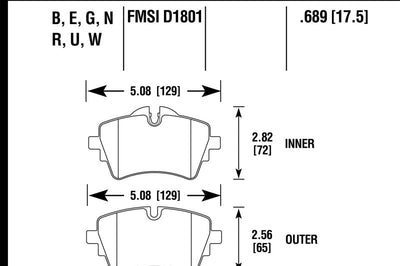 Hawk Performance 14-17 Mini Cooper S HPS 5.0 Front Brake Pads - Brakes Rotors &