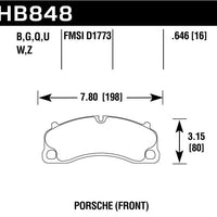 Hawk Performance 14-19 Porsche 911 GT3/GT3 RS / 2016 Cayman GT4 HPS 5.0 Front Brake Pads - Brakes Rotors &