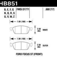 Hawk Performance 15-16 Ford Focus ST HPS Street Front Brake Pads - Brakes Rotors &