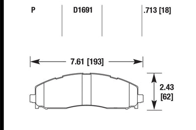 Hawk Performance 15-17 Ford F-250/350 LTS Street Rear Brake Pads - Brakes Rotors &
