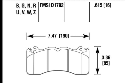 Hawk Performance 15-17 Ford Mustang Brembo Package Ceramic Front Brake Pads - Brakes Rotors &