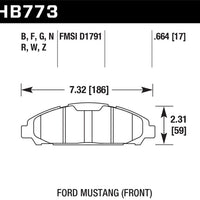 Hawk Performance 15-17 Ford Mustang Ceramic Front Brake Pads - Brakes Rotors &