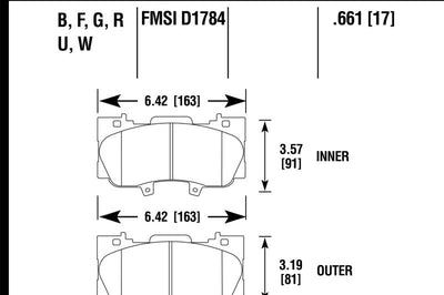 Hawk Performance 15-17 Ford Mustang Pkg (NON GT) HPS Front Brake Pads - Brakes Rotors &