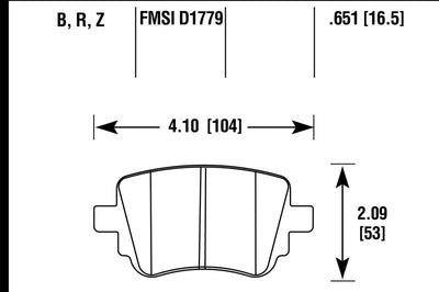 Hawk Performance 15-17 Volkswagen Golf / 15-16 GTI Ceramic Street Rear Brake Pads - Brakes Rotors &
