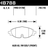 Hawk Performance 15-17 VW Golf / Audi A3/A3 Quattro HPS Street Front Brake Pads - Brakes Rotors &
